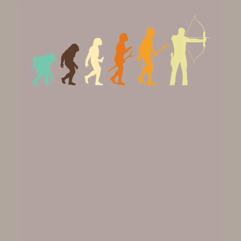 Evolution Bogenschießen Bogenschütze Geschenk