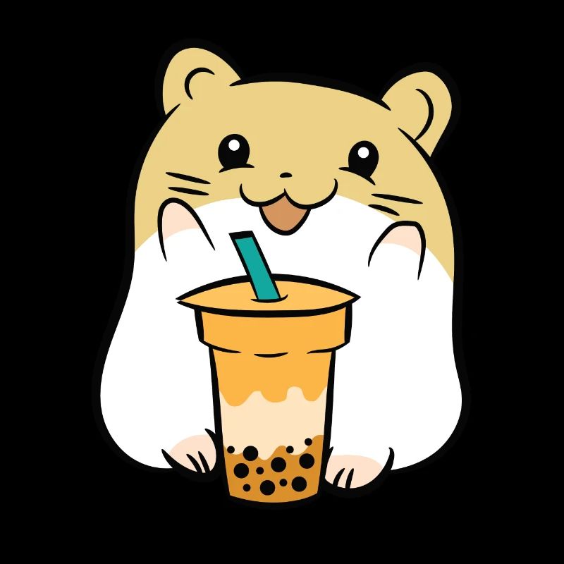 Boba Tea Lover Cochon d’Inde mignon avec bubble tea