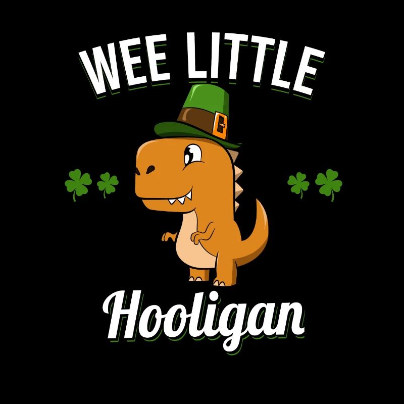 Wee Little Hooligan T-Rex Dinosaur Dino St Patrick