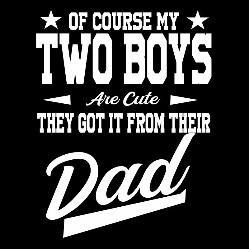 Vater von 2 Söhnen Dad 2 Sons Geschenk