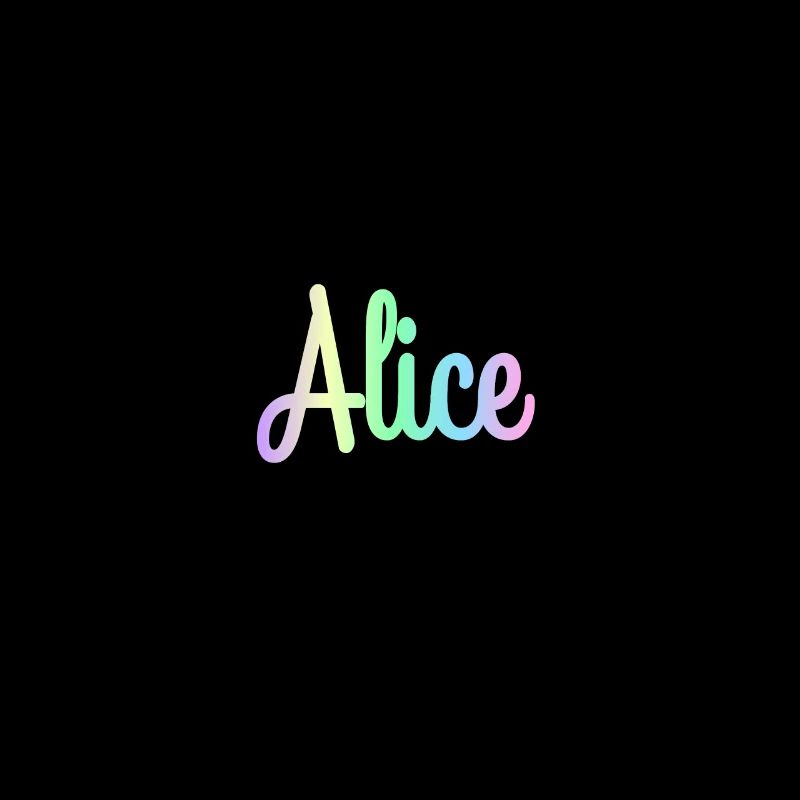 ALICE Rainbow Cursive Minimaliste