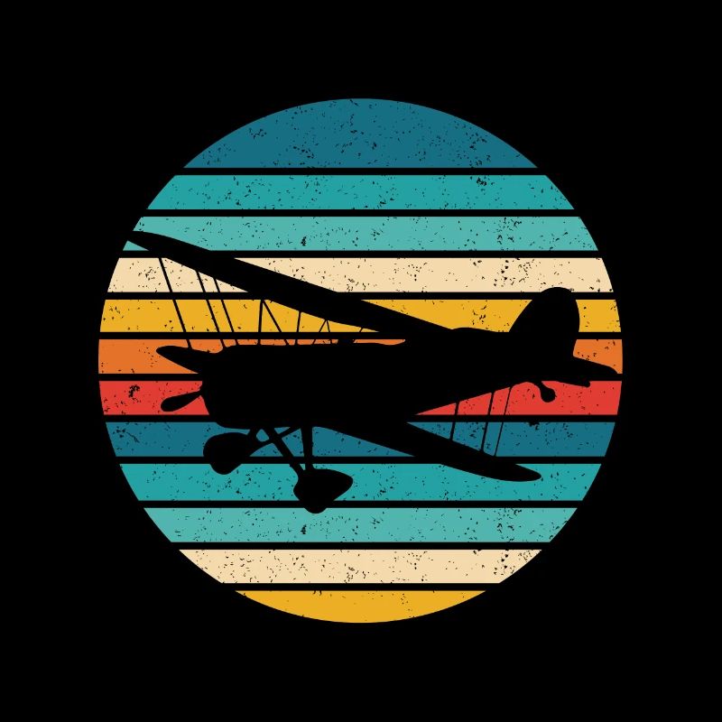 Airplane Retro Pilot Gift Flying Aviation
