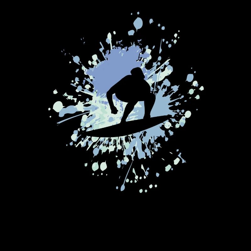 Bonne éclaboussure de couleur de surf