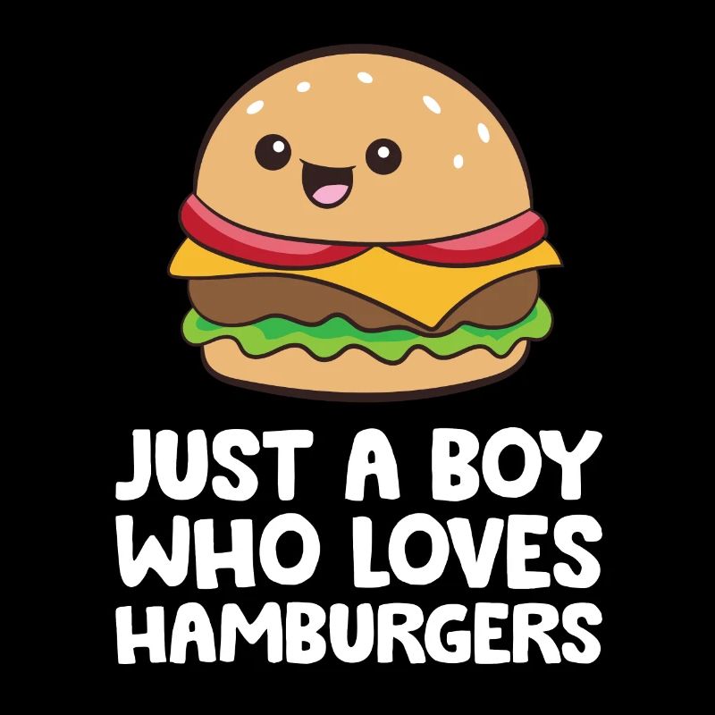 Nur ein Junge, der Hamburger liebt