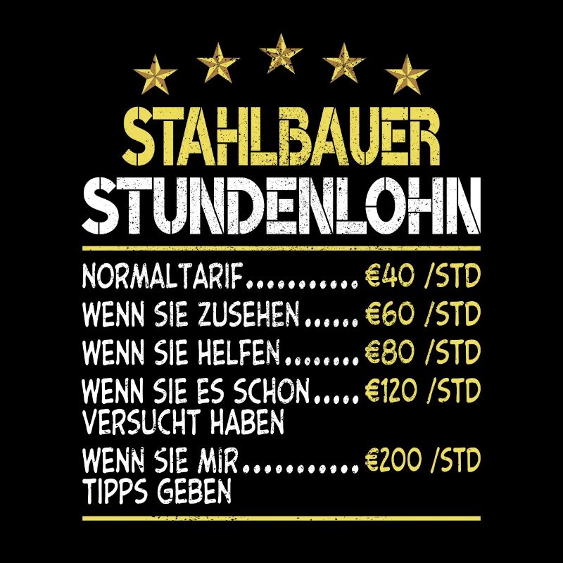 Stahlbauer Stundensatz Stundenlohn