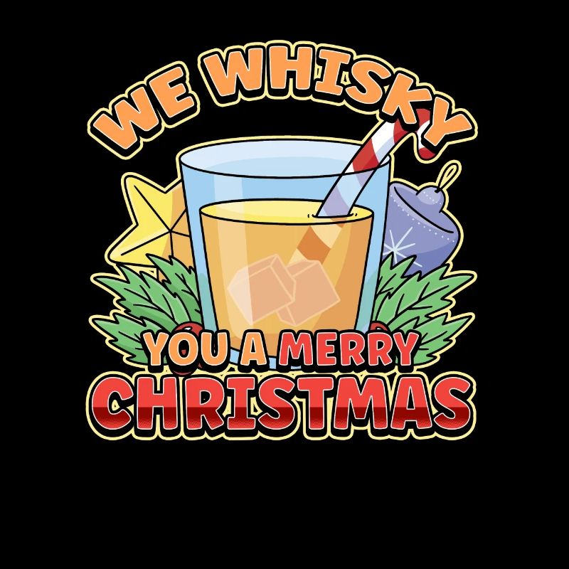Conception de whisky de Noël pour un amateur de boisson de Noël