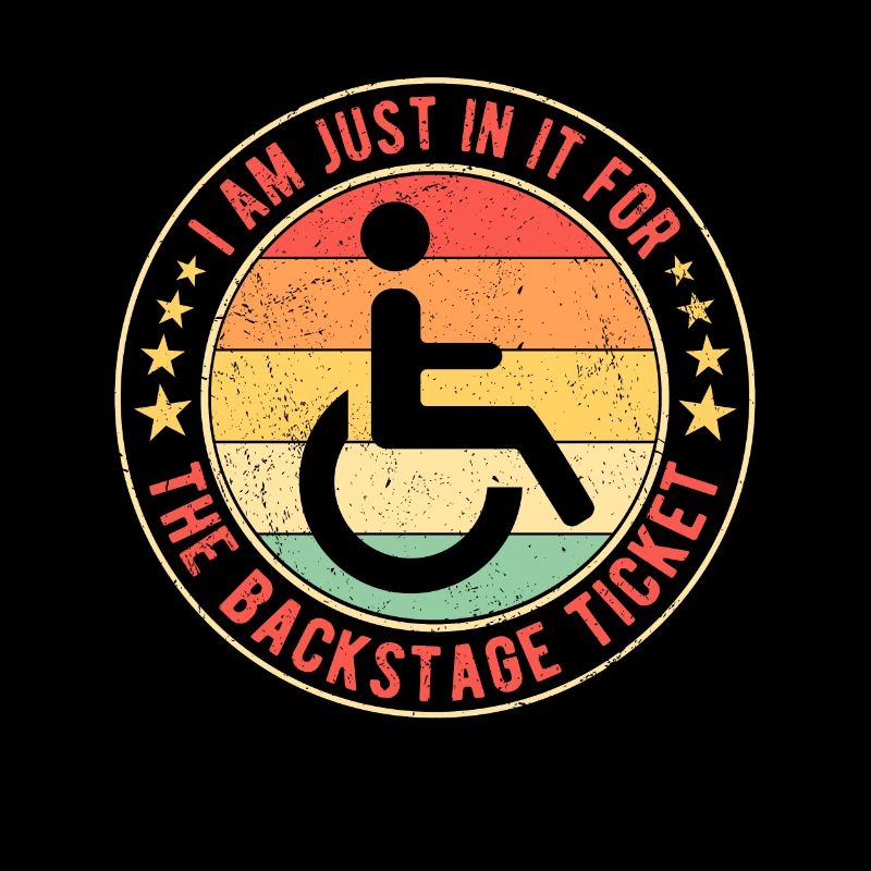 Rollifahrer Rollstuhlfahrer Backstage Ticket