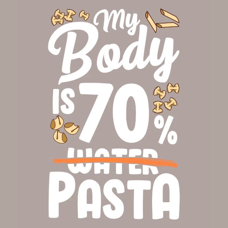 Mon corps est composé à 70% de pâtes