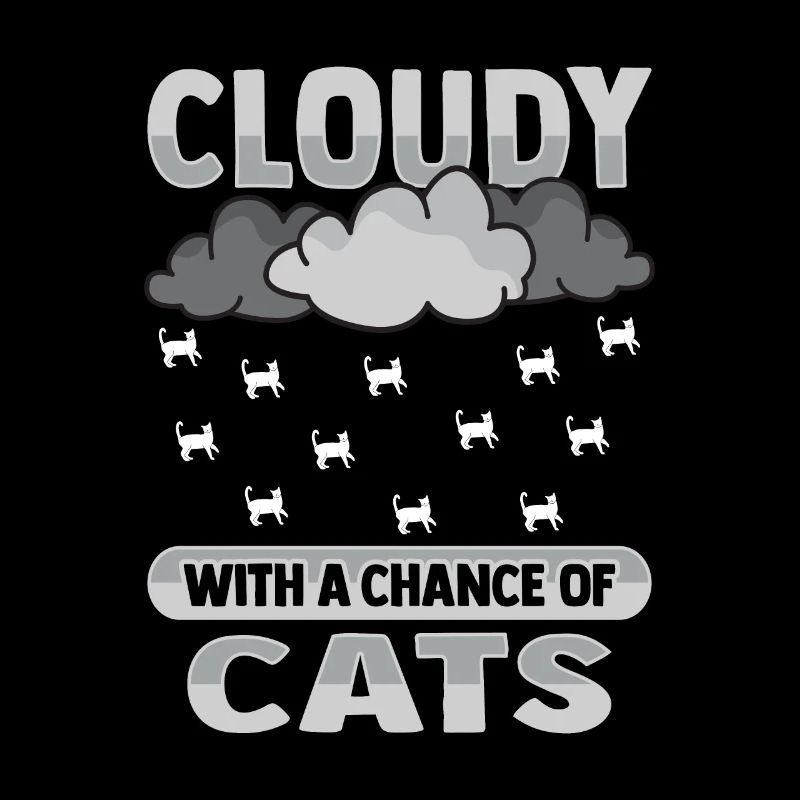 Nuageux avec une chance pour la conception de chat
