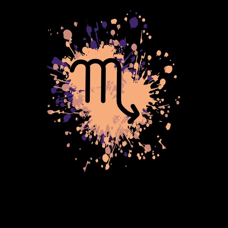 Zodiac Scorpius Symbol Color Splash