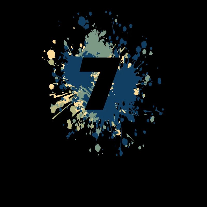 Number 7th Color Splash