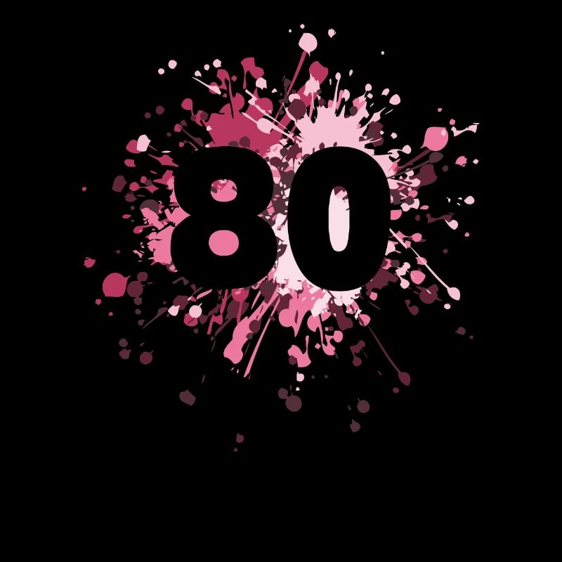 Nombre 80e éclaboussure de couleur