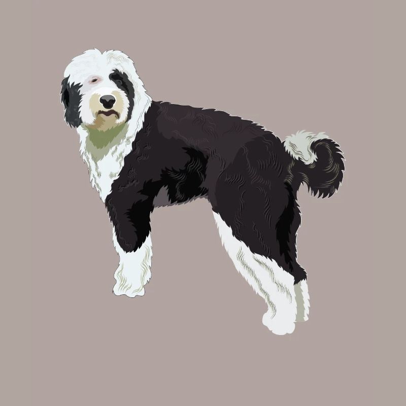 Sheepadoodle Hund Geschenk