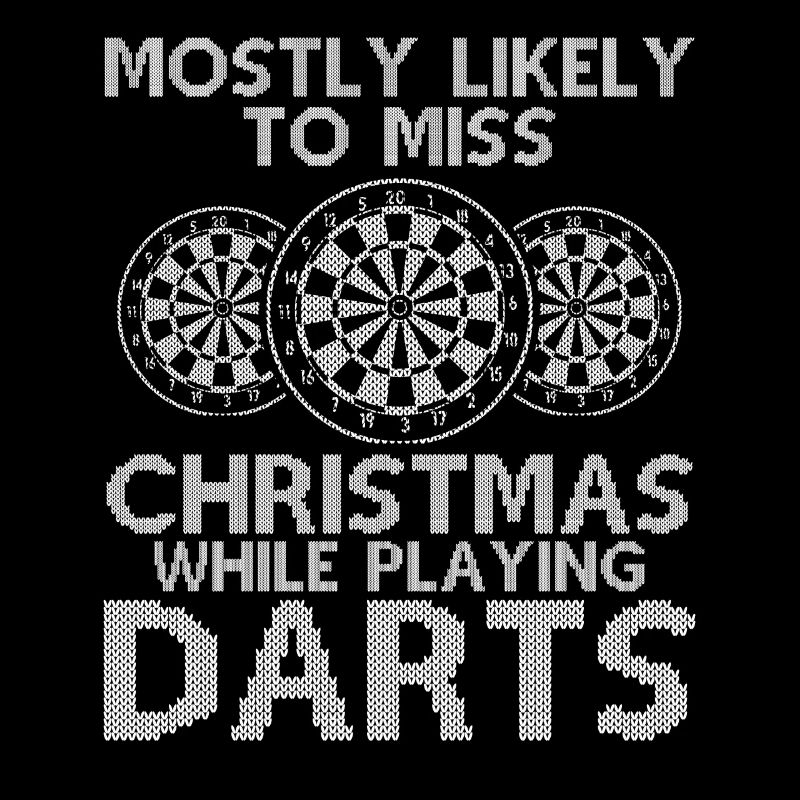 Christmas playing darts