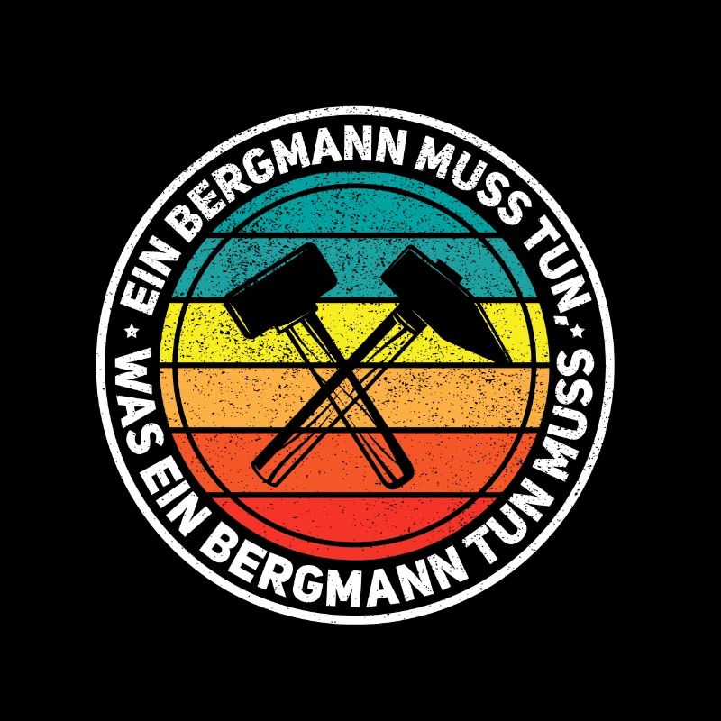 Cooles retro Bergbau Bergmann Spruch