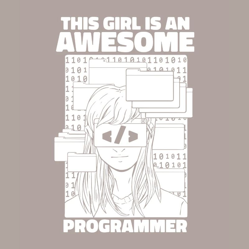 Développeur Coder Programmeur Girl
