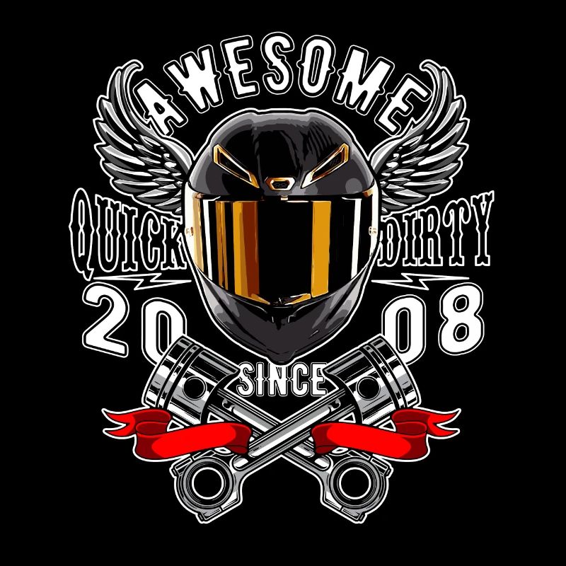 Awesome since 2008, Biker Geburtstag