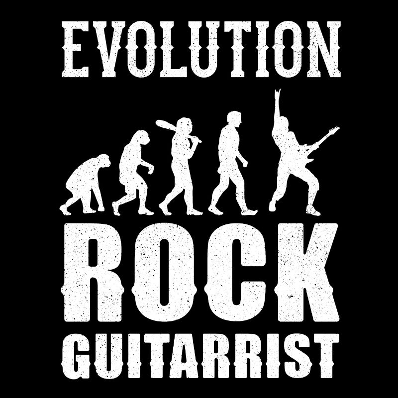 Human Evolution Guitar Band Retro Vintage