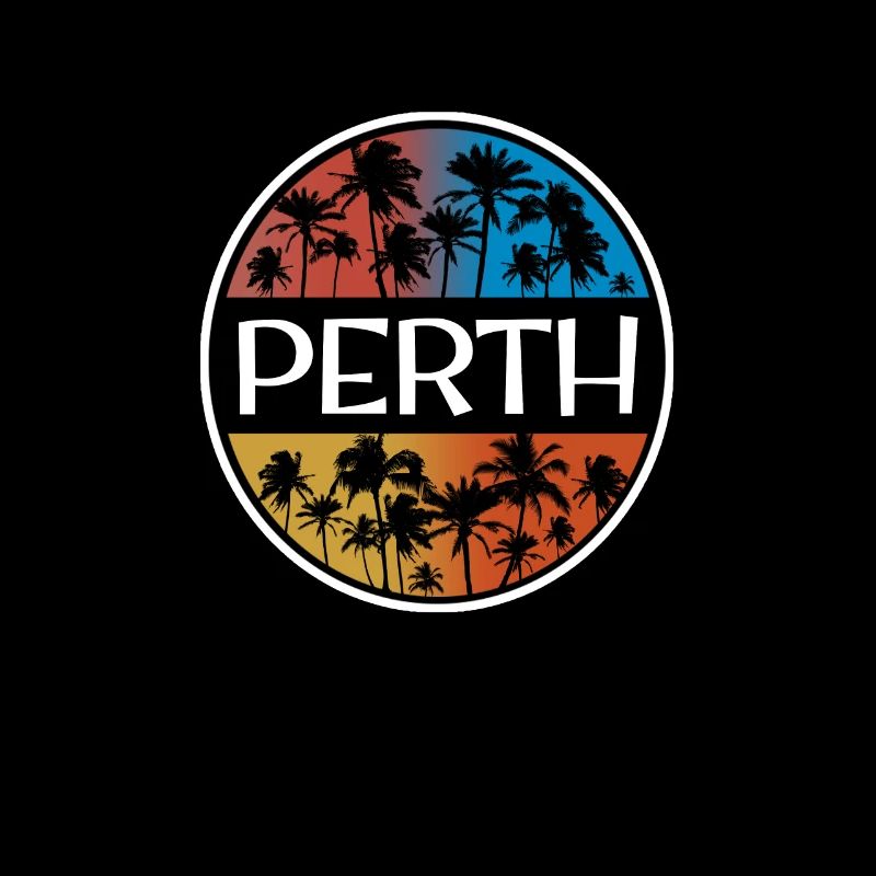 Perth Australie Élégant Souvenir Palmier Souvenir