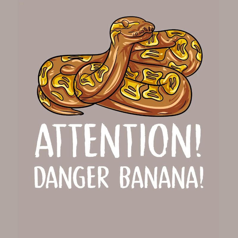 attention danger banane Design pour un amoureux du python