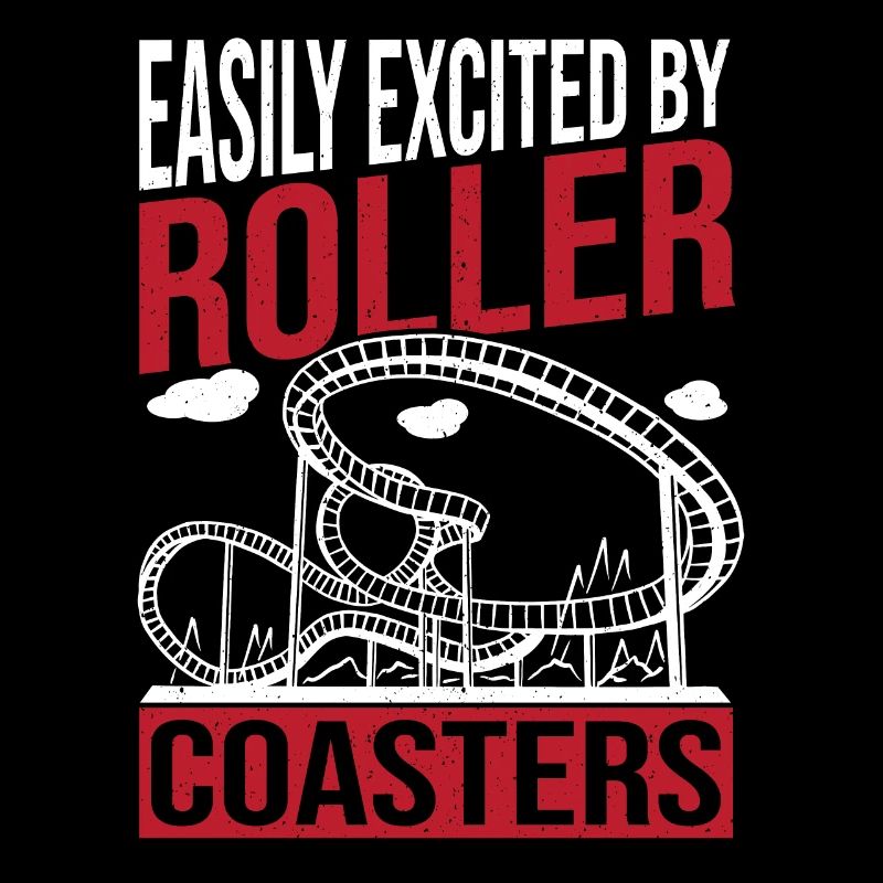 Theme Park Vacation Easily Excited By Roller Coast