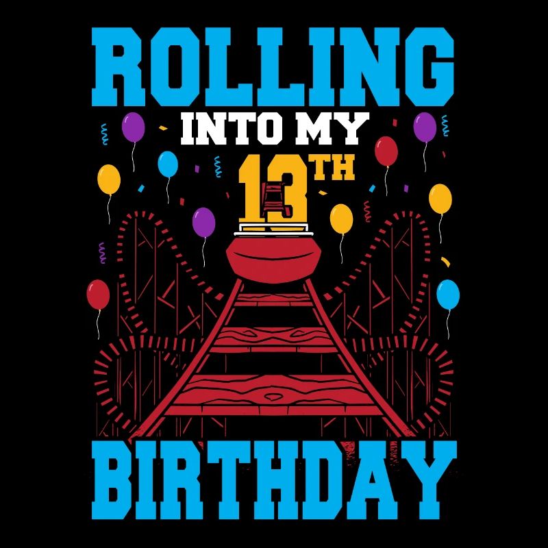 Roulement dans mon 13e anniversaire Rouleau de parc d’attractions