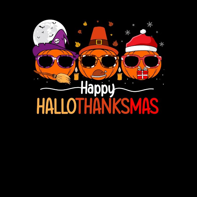Happy HelloThanksMas Pumpkin Christmas Halloween