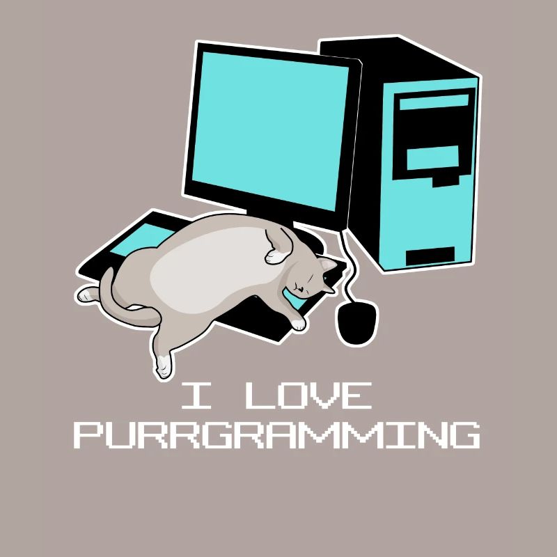 Programmierer Admin Computer Katze