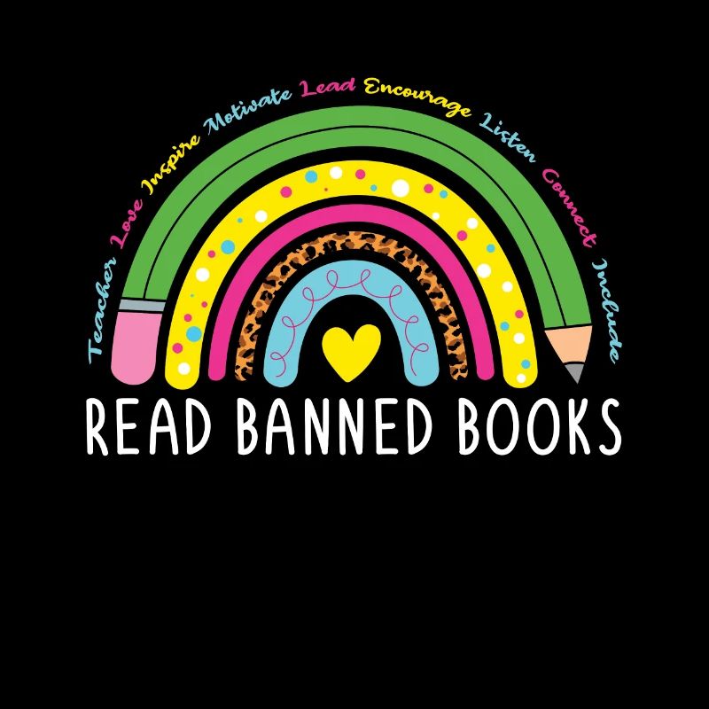Je lis un livre interdit Rainbow Book Lover Reader Read