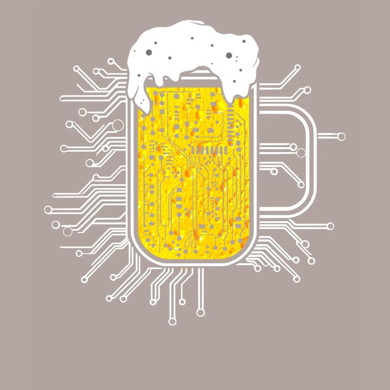 Computerchip Bier Nerd CPU Informatiker Lustig