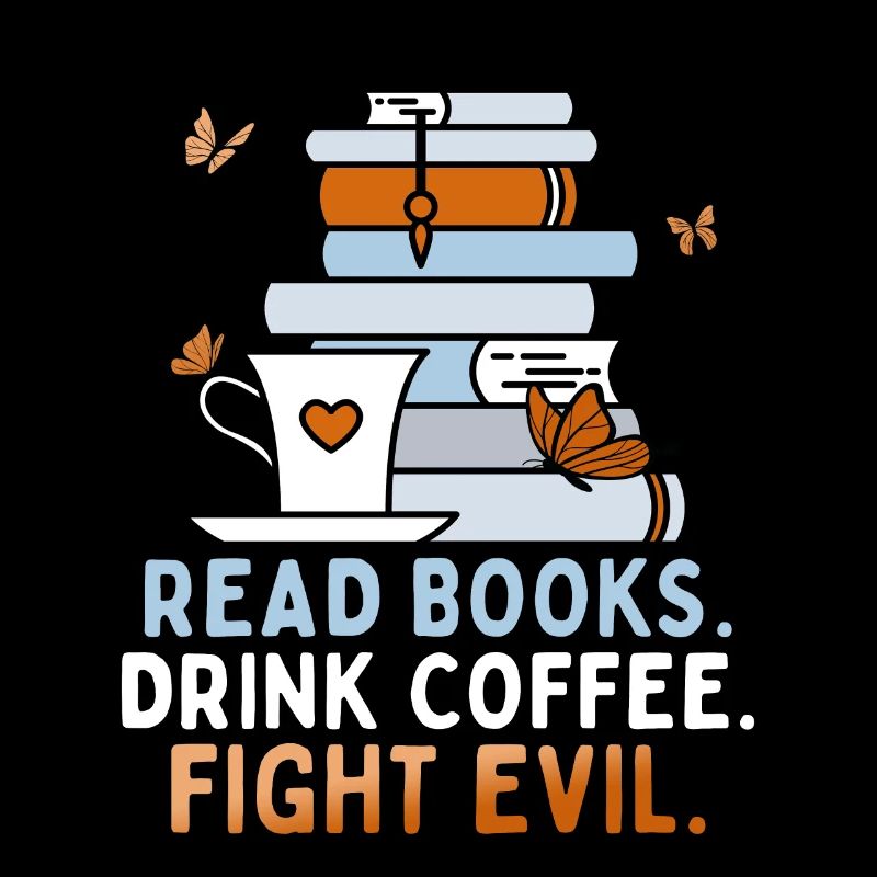 Reading books, drinking coffee, fighting evil