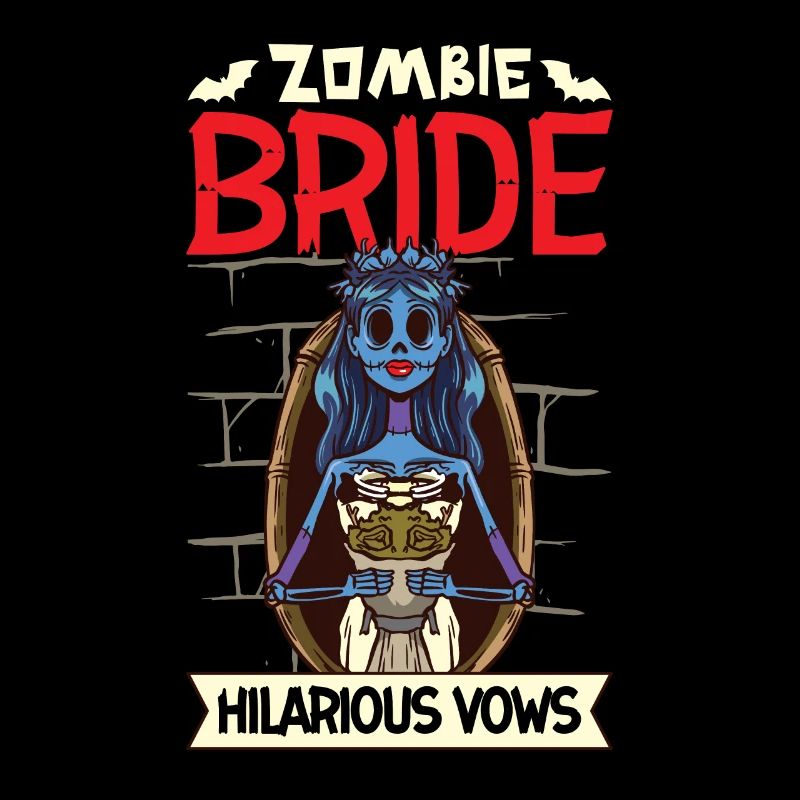 Funny Gothic Goth Wedding Bride Goth Halloween