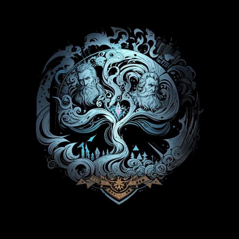 Baum des Lebens Yggdrasil Wikinger Midgard Thor
