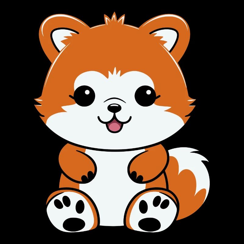 Fuchs liebt den kleinen roten Panda