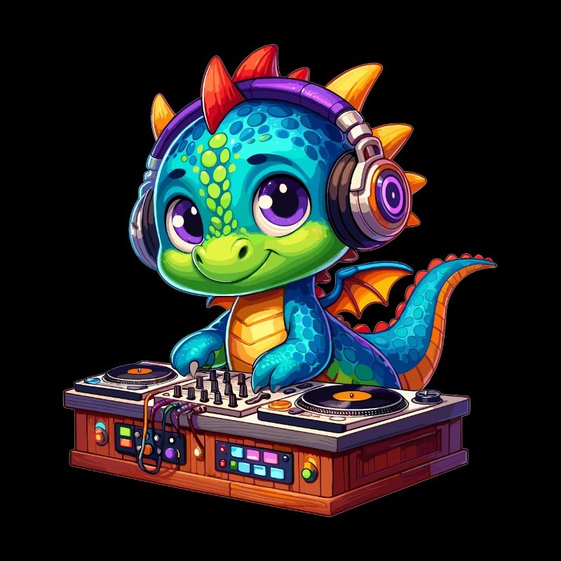 Drache DJ, Discjockey, Diskjockey oder Disk Jockey