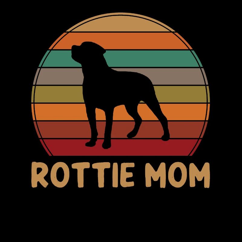 Retro Rottweiler Mama Geschenk Rott Hund Mutter Haustier