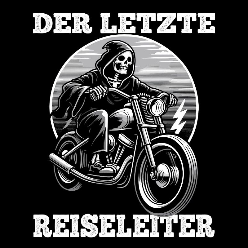 Skeleton Biker The Last Tour Guide Motorcycle Fan