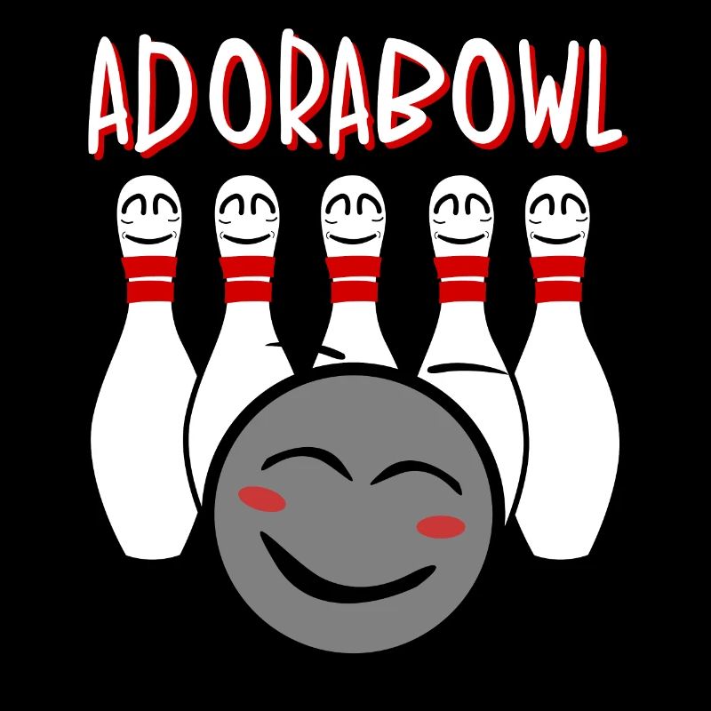 Blague sur la boule de bowling et quille de bowling
