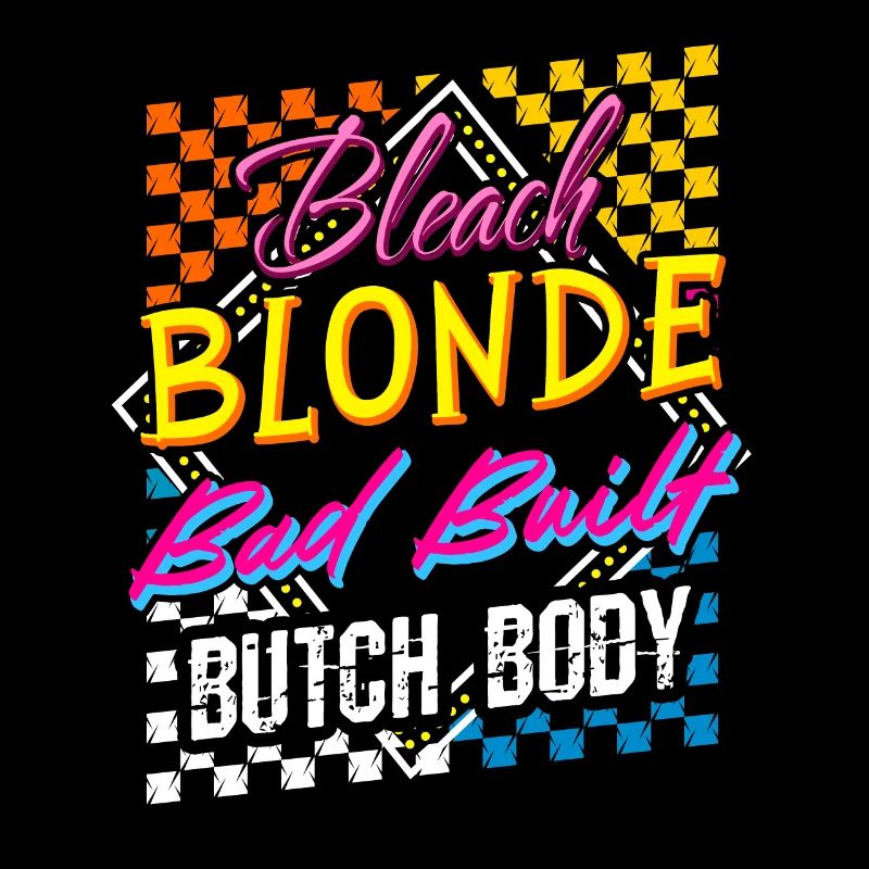 Design rétro : blond de plage, mal construit –