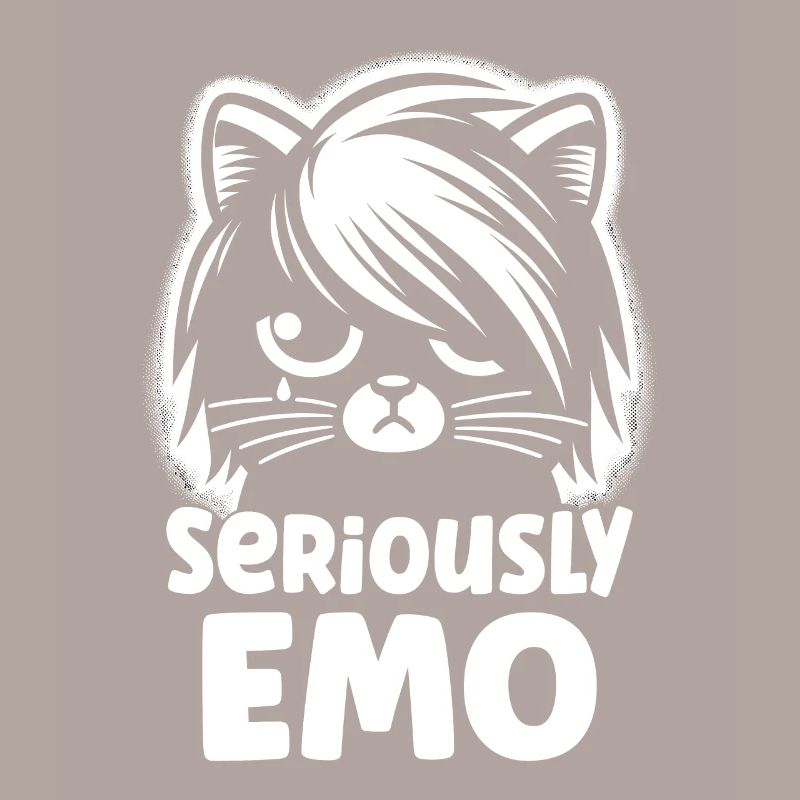 Emo Cat Design for Gothic Cat Lovers and