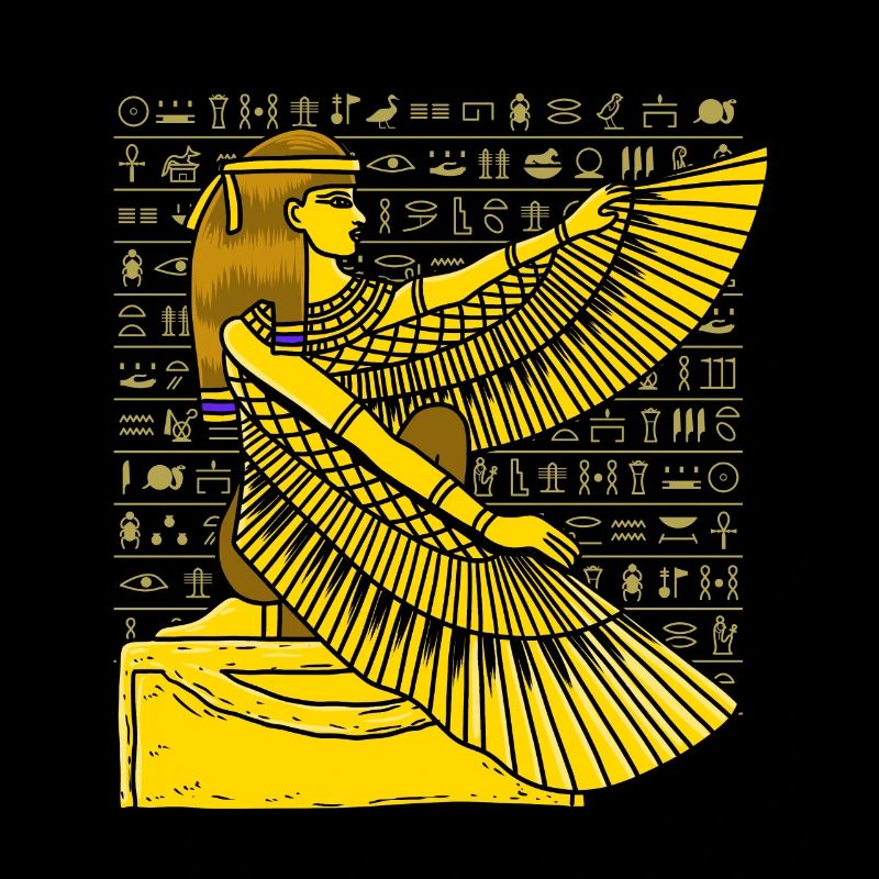 Hieroglyphs Isis Egyptian Mythology
