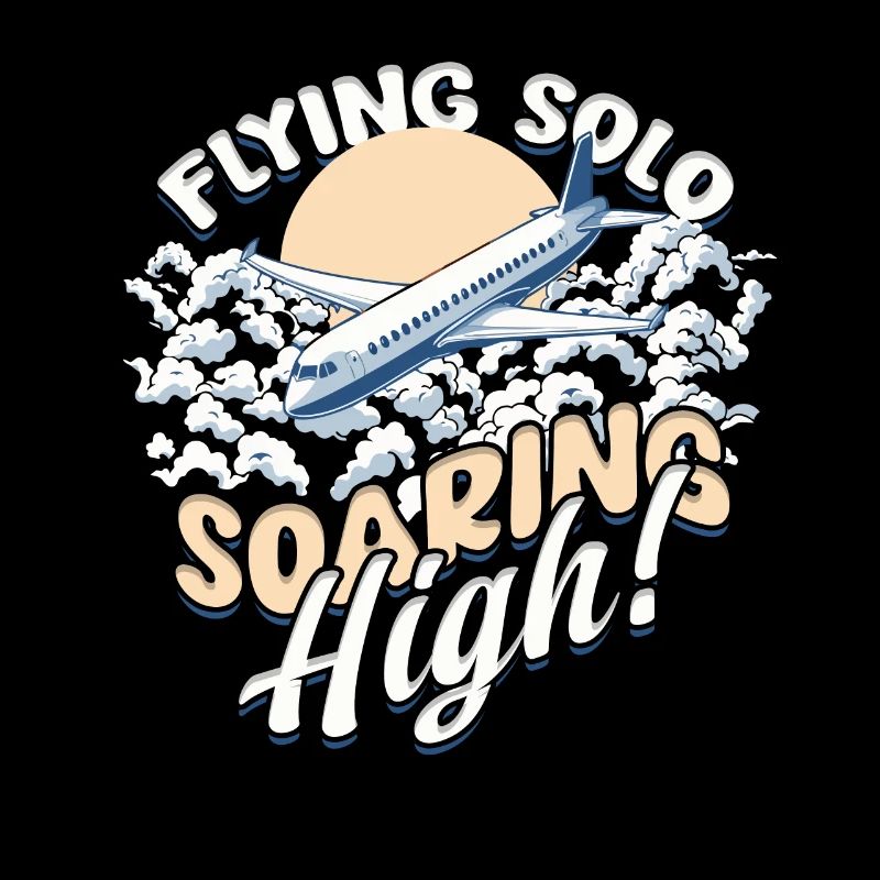 First Solo Flight Pilot Flying Solo Soaring High