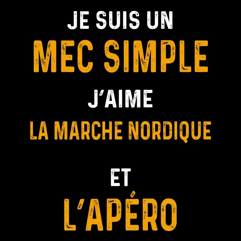 marche nordique apéro Mec simple marcheur