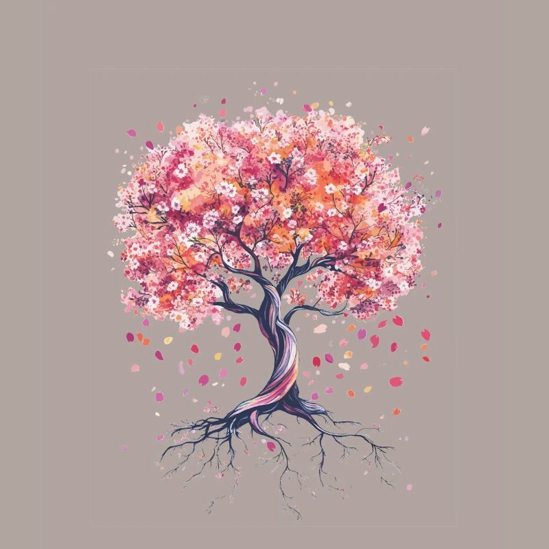 Cherry tree in bloom