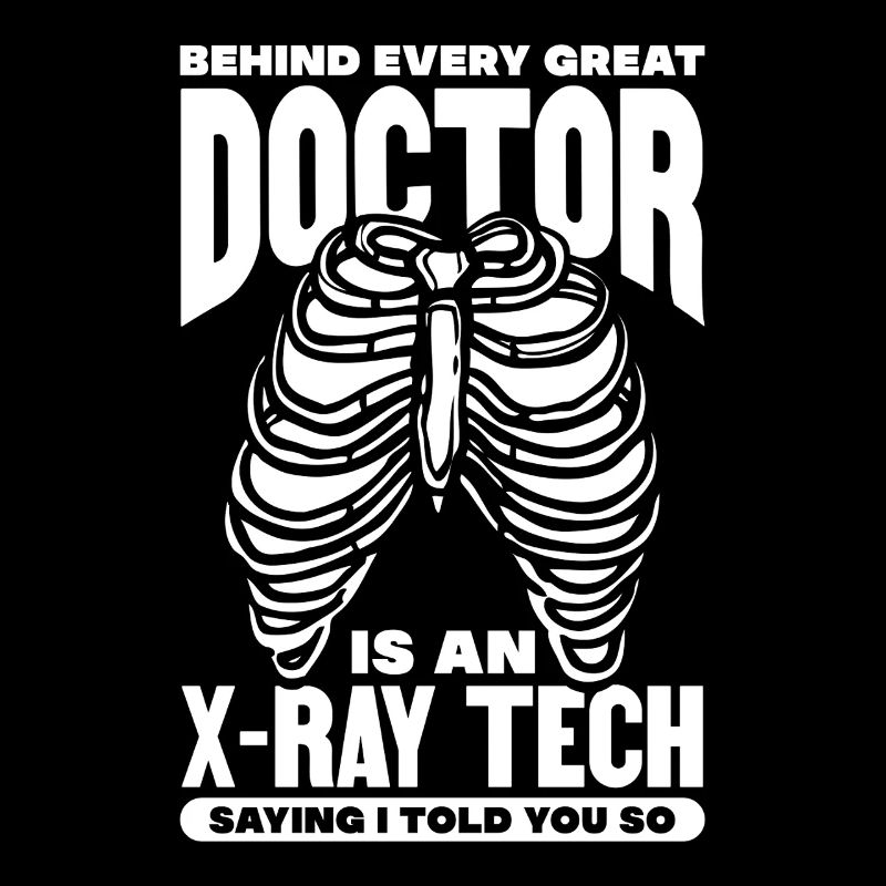 behind a doctor is xray tech Design for a