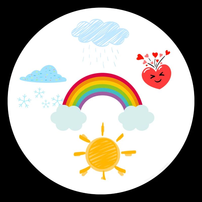 Regenbogen, Sonne, Wolke, Glücksbärchi