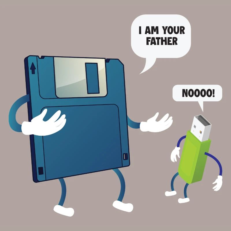 Father _ Son Disque Floppy ... Programmeur & Nerd