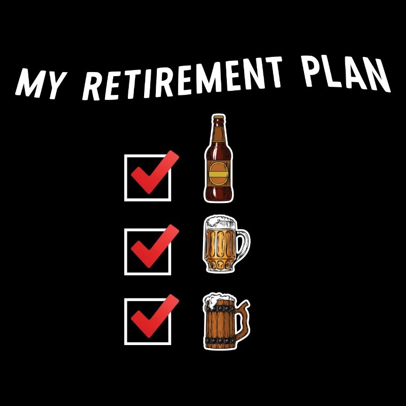 Plan de retraite dans la bière Drôle buveur d’alcool Wodk