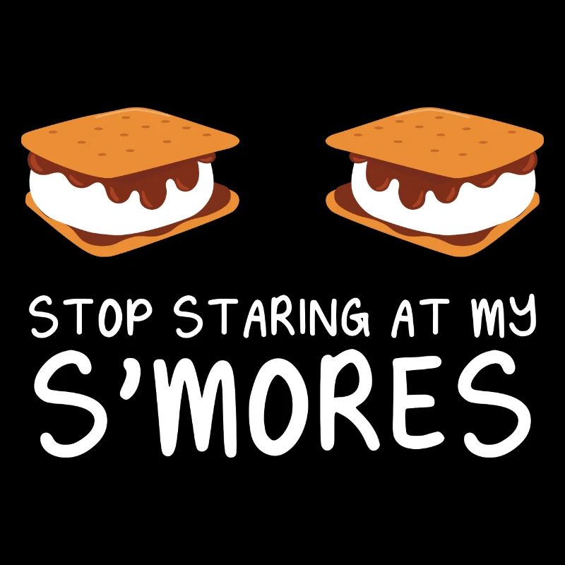 Marshmallow Campfire Camper Funny Stop Staring At