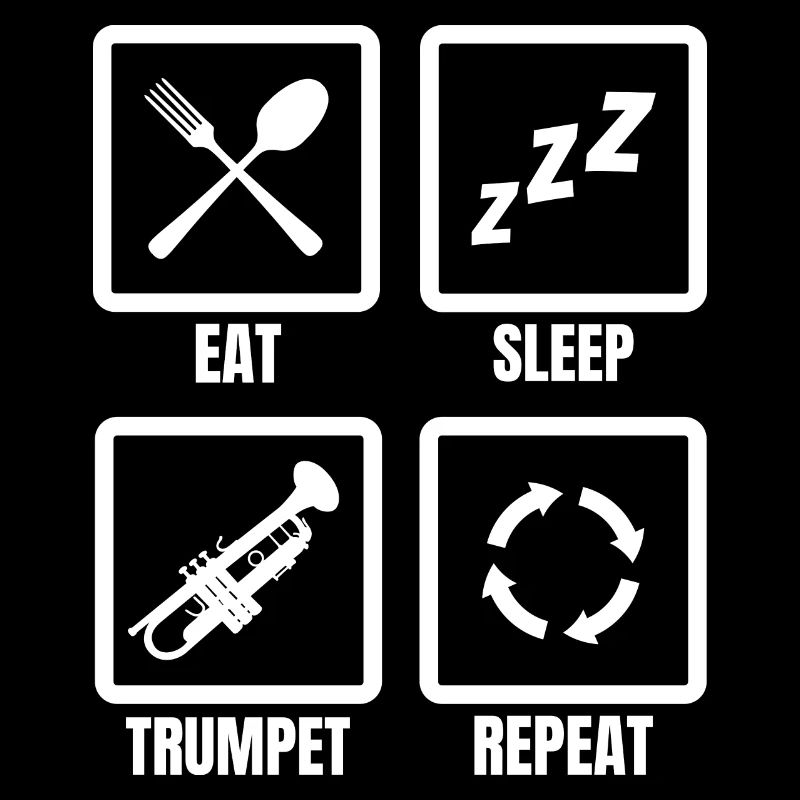 Manger Sommeil Trompette Répéter